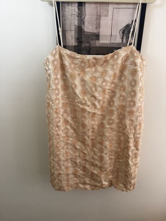 H&M Edition Embellished Mini Dress | Size M | Champagne/Gold
