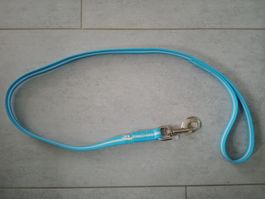 K9 Lumino Kurzleine 1m blau mit Schlaufe phosphoreszierend