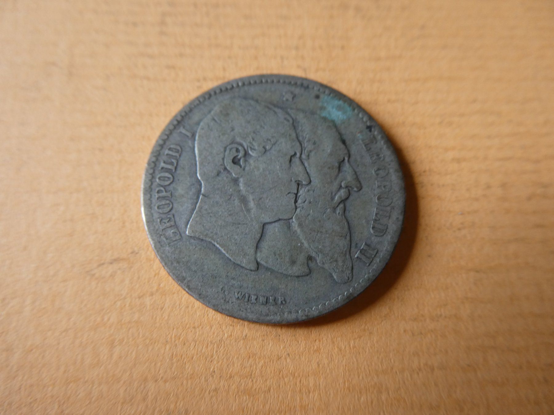 Alle Münzen: Belgien 1880, 2 Francs    Silber – Gebraucht aus Hinterforst von Rohusri