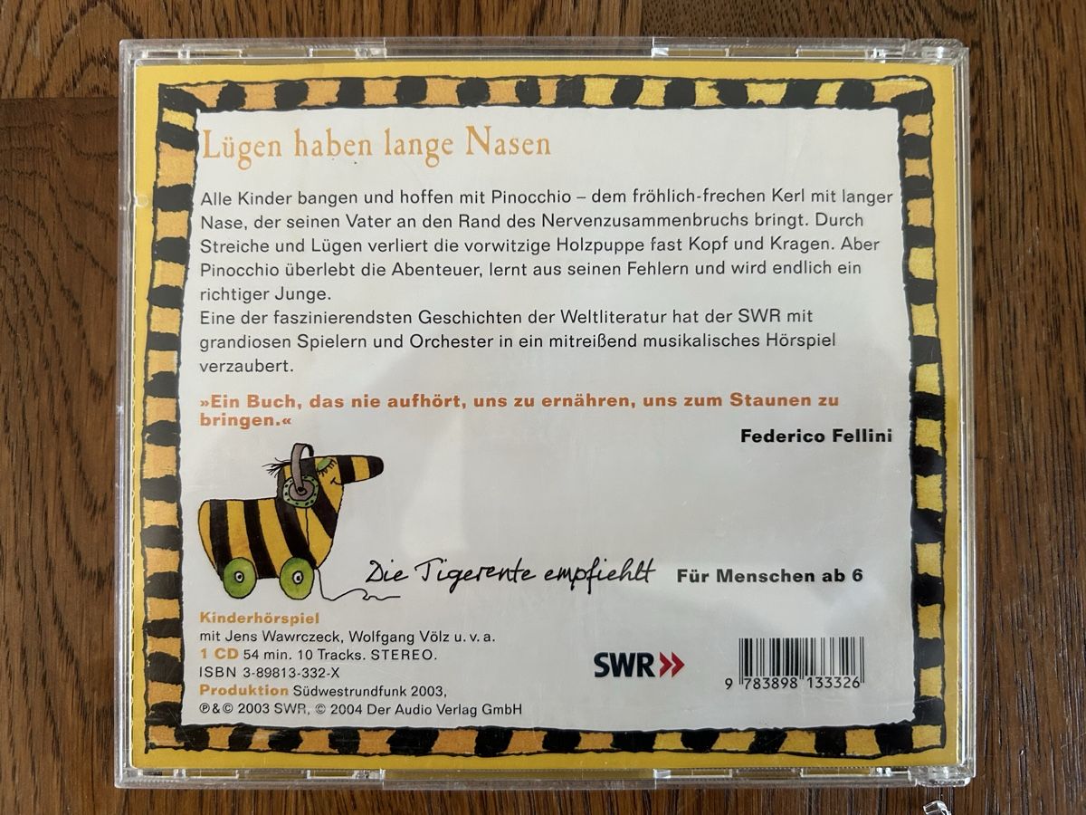 CD: Kinderhörspiel Pinocchio CD – Usato da Wolhusen venduto da eve_m6cg 2
