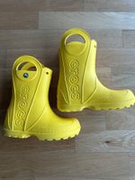 Yellow Rain Boots Crocs Size J1 (32-33), as New