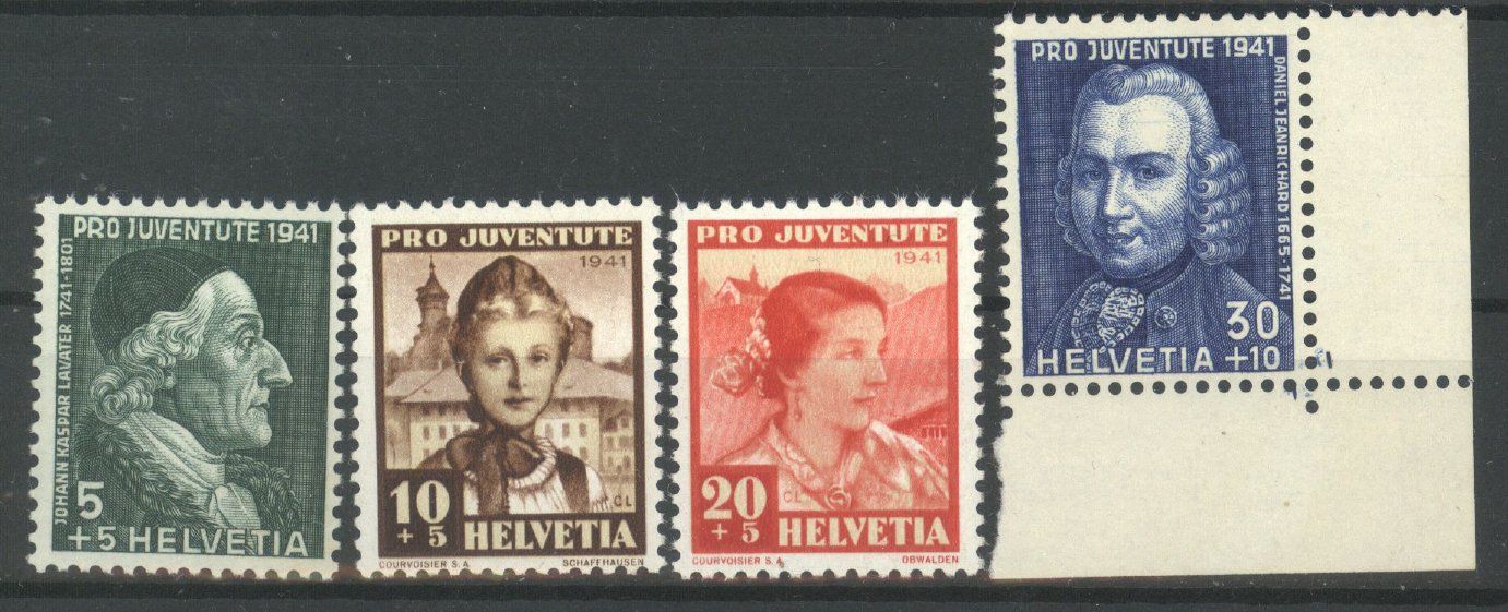 Tutti i francobolli: 1941, Pro Juventute, ohne Falz ** – Nuovo (secondo la descrizione) da Willisau venduto da Vollstempel