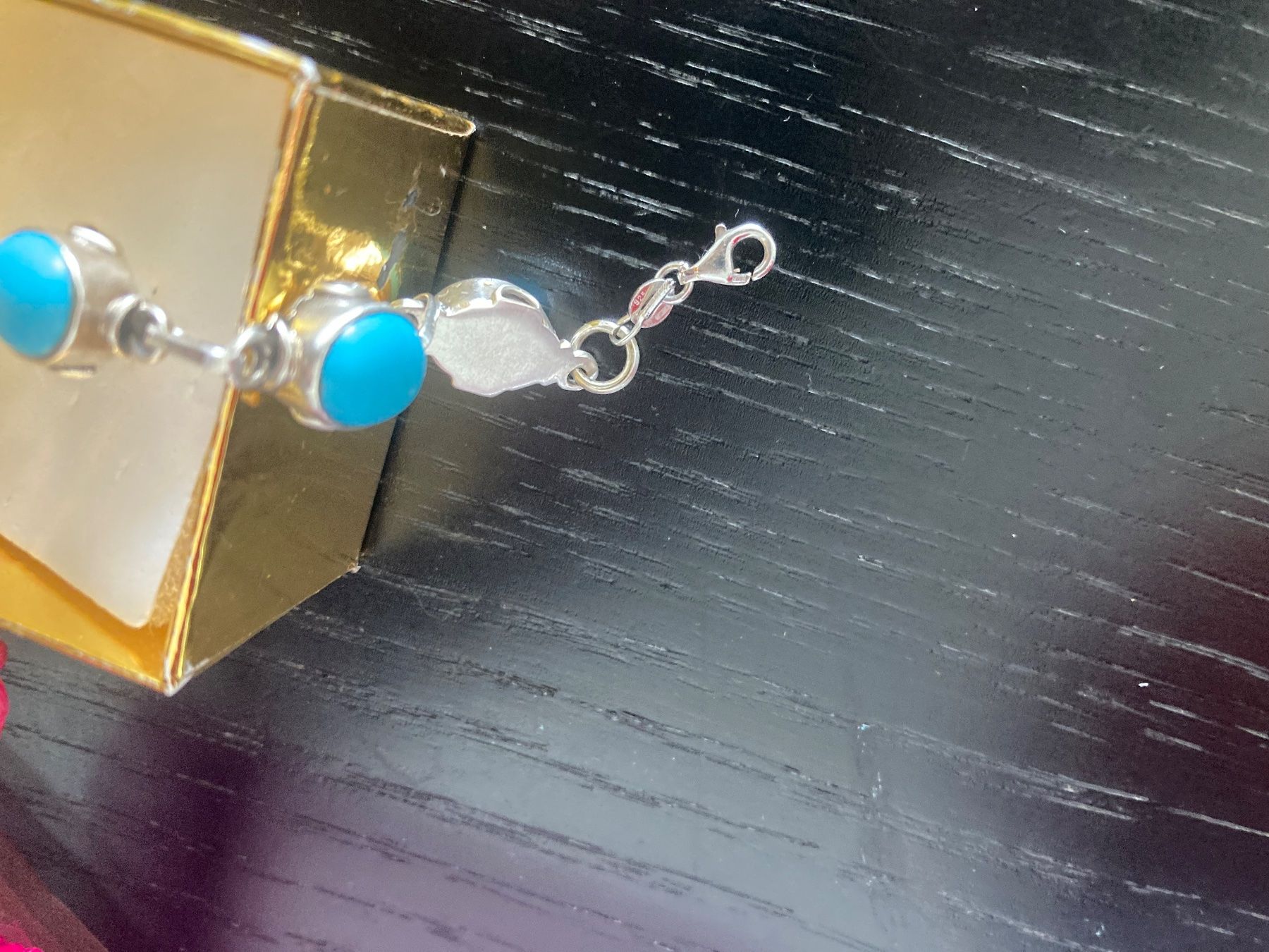 Bracciali & Braccialetti: Silberarmband mit Türkis Steinen – Usato da Oberägeri venduto da Vargo11 2