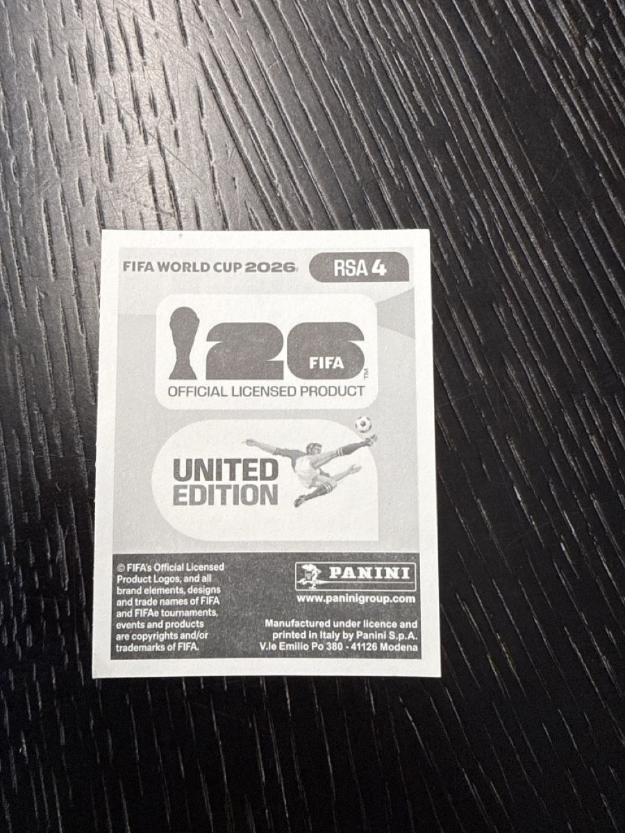 Panini Album: Panini FIFA World Cup 2026. RSA 4 – Nuovo (secondo la descrizione) da Oberweningen venduto da Burlli 1