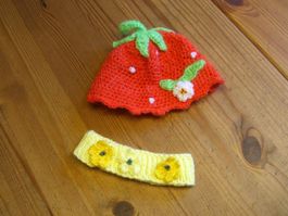 Body von "Smile", Gr. 68 +Mützchen +Stirnband, bd.Handarbeit