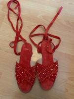 Sandales rouges Maje p. 38 en cuir