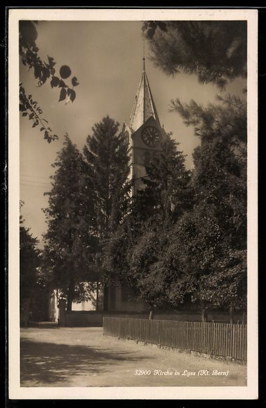 Ansichtskarten: AK Lyss /Bern, Turm der Kirche – Gebraucht aus Berlin von bartko-reher