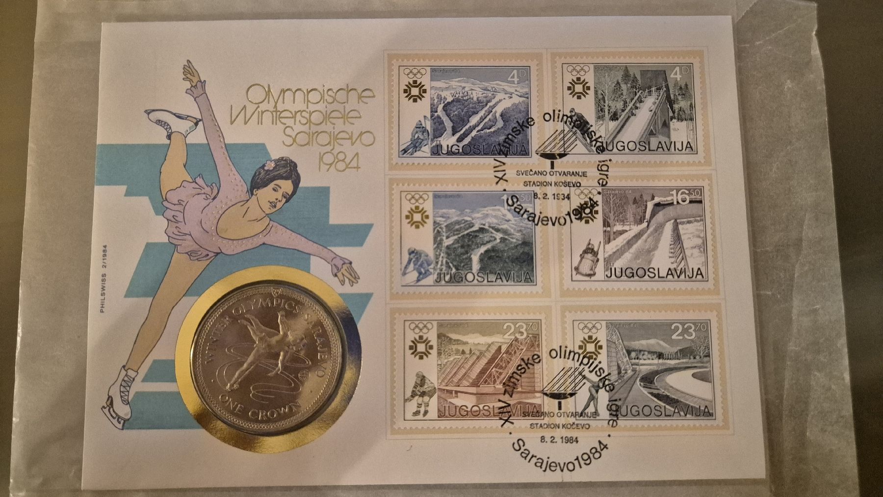 Alle Münzen: Numisbrief: Olympische Winterspiele Sarajevo 1984 – Gebraucht aus Niederglatt ZH von s_trio