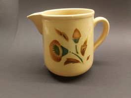 Vintage Milch- Krug Kanne in Beige mit Blumendekor