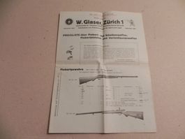Militär Ordonanz Preisliste Pistole Revolver Gewehr Jg. 1942