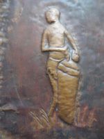 Antike Kupfer Relief Kunst von allerfeinster Art um 1900