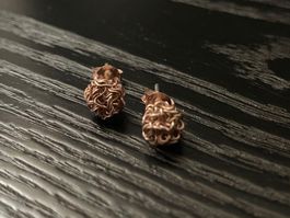 Ohrstecker, Silber rosévergoldet