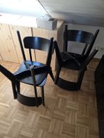 IKEA LISABO Stühle schwarz, 4er-Set