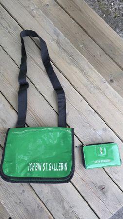 Tasche und Portemonnaie Cadolino St. Gallen grün 