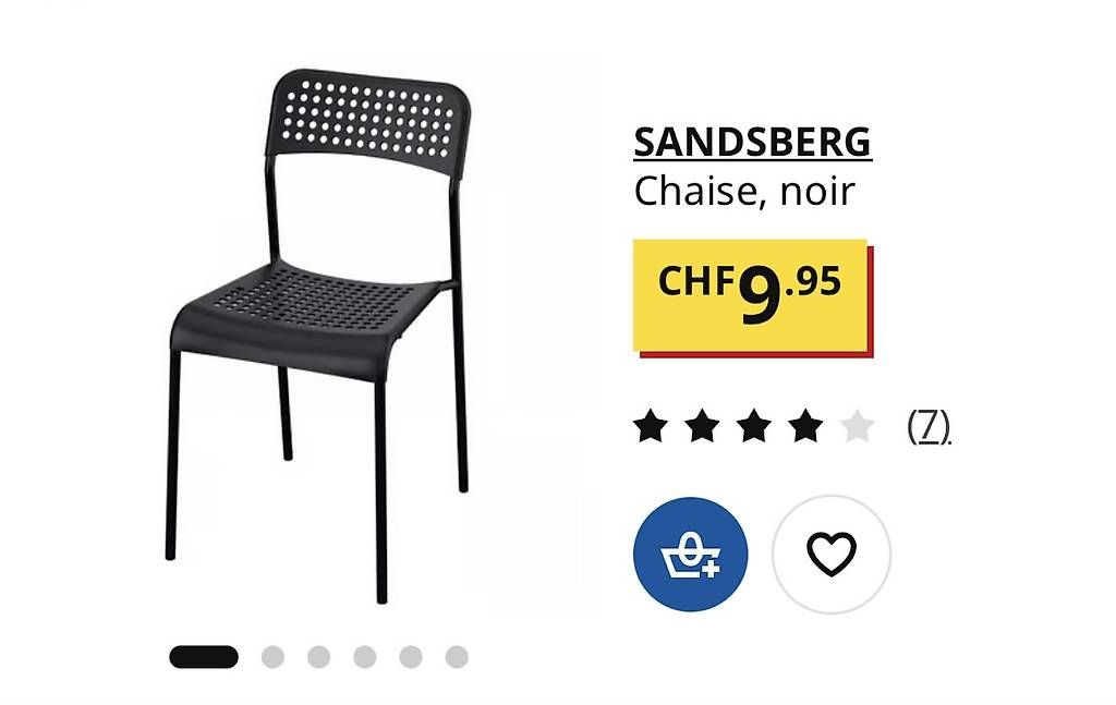 Tavoli: Table à manger 110x67cm noir et 2 chaises noir – Usato da Lausanne venduto da celinech14 4