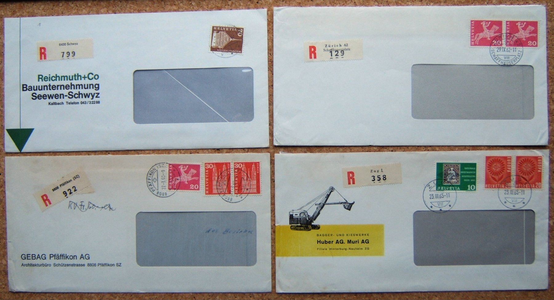 Alle Briefmarken: 14 BRIEFE SCHWEIZ 60ER JAHRE – Gebraucht aus Brunnen von Nonne04 2