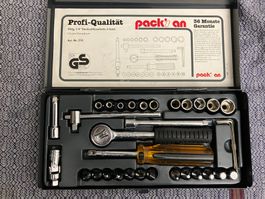 Steckschlüssel Satz in Chrom Vanadium Stahl 1/4" "Pack's an"