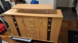 Sideboard Holzoptik mit Aufsatz 133x96x39 cm gebraucht