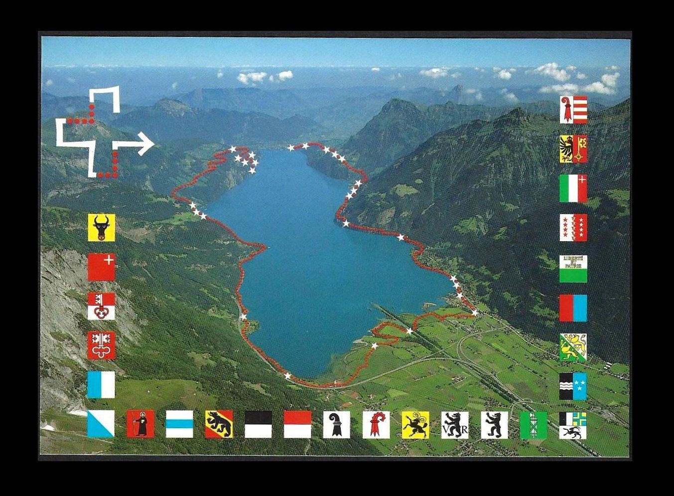 Tutti i francobolli: 1991 Pro Patria Postkarten, Weg der Schweiz, postfrisch – Usato da Baar venduto da W47 1