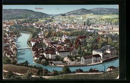 Baden, Ortsansicht aus der Vogelschau mi