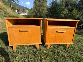Nachttische aus Holz, 2 Stk,