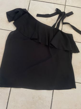 Schickes Sommer-Top, schwarz, Gr.42 neuwertig!
