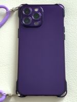 Handyhülle mit Tragegurt für iPhone 15 Pro Max - Violett