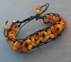♥ KORDEL ARMBAND  Baltischer Bernstein ♥