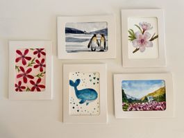 Postales en acuarela - Originales hechas a mano
