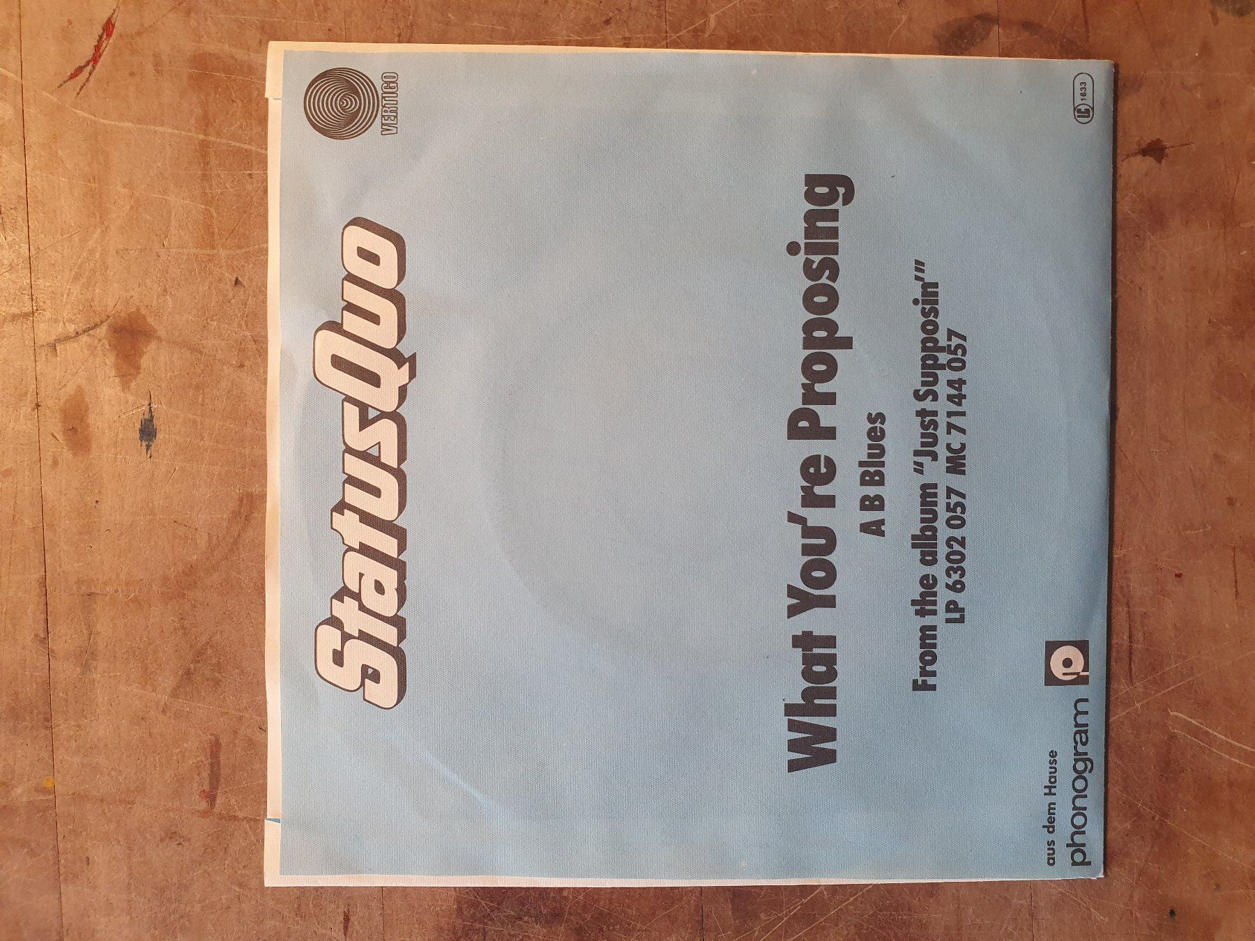 Schallplatten: Maxi Single Status Quo What You're Proposing – Gebraucht aus Zürich von loosebone 1