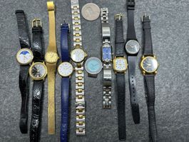 Lot mit Uhren, Damenuhren Quarzuhren, Armbanduhren*U07*