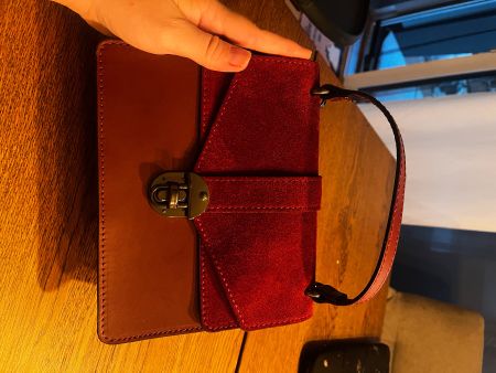 No name Boutique Tasche in Wildleder Bordeaux