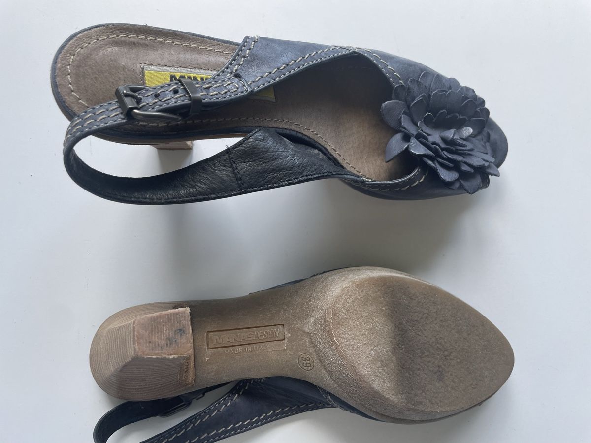 Scarpe da donna: Blaue Sommersandalen mit Absatz Gr.39 – Usato da Gockhausen venduto da AnneT07 2