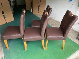 4 Lederstühle