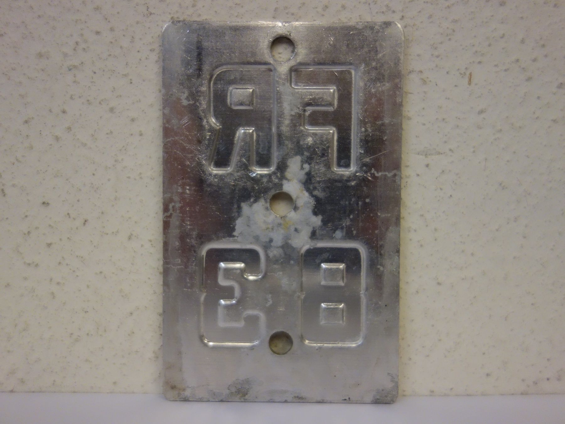 Schilder: FR 83 VELONUMMER - FAHRRADSCHILD – Gebraucht aus Kerzers von zimmergruen 1