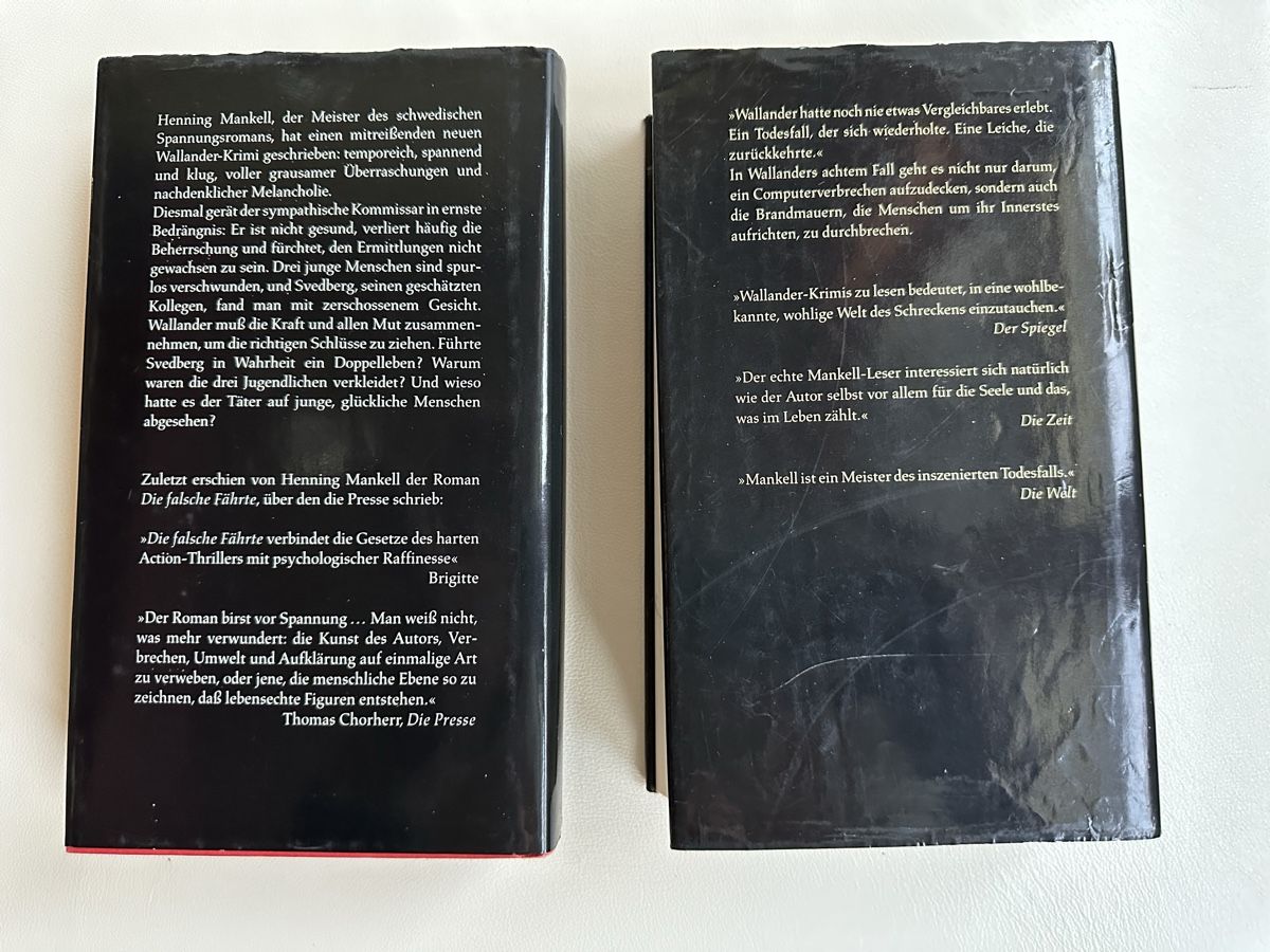 Libri: 2x Henning Mankell - gebundene Ausgabe – Usato da Schmitten / FR venduto da Samsara169 1