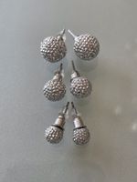 Boucles d'oreilles clous argentées cristaux lot de 3 neuves