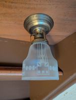 Jugendstil Art Déco Deckenleuchte antik Rarität Opalinglas