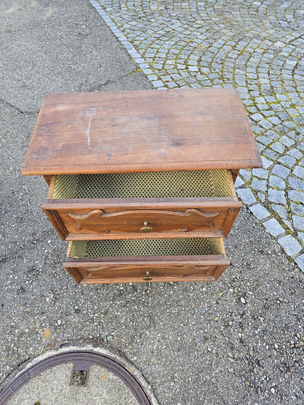 Cassettiere: Antike Holzkommode, 2 Schubladen, Vintage Stilmöbel – Usato da Mettlen venduto da elios0888 9