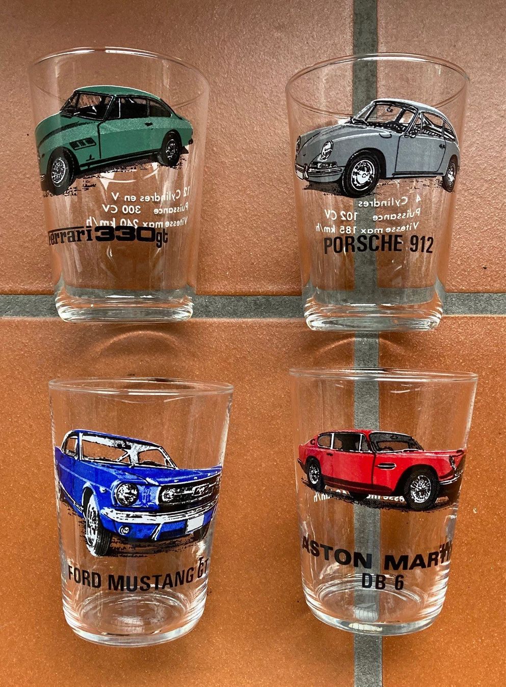 Bicchieri: Trinkgläser für Oldtimerfan – Nuovo (secondo la descrizione) da Orselina venduto da Vrenegonde