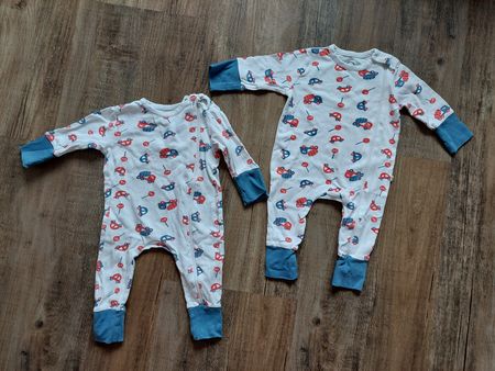 Pyjama 2 Stk. 62/68 Autos Zwillinge