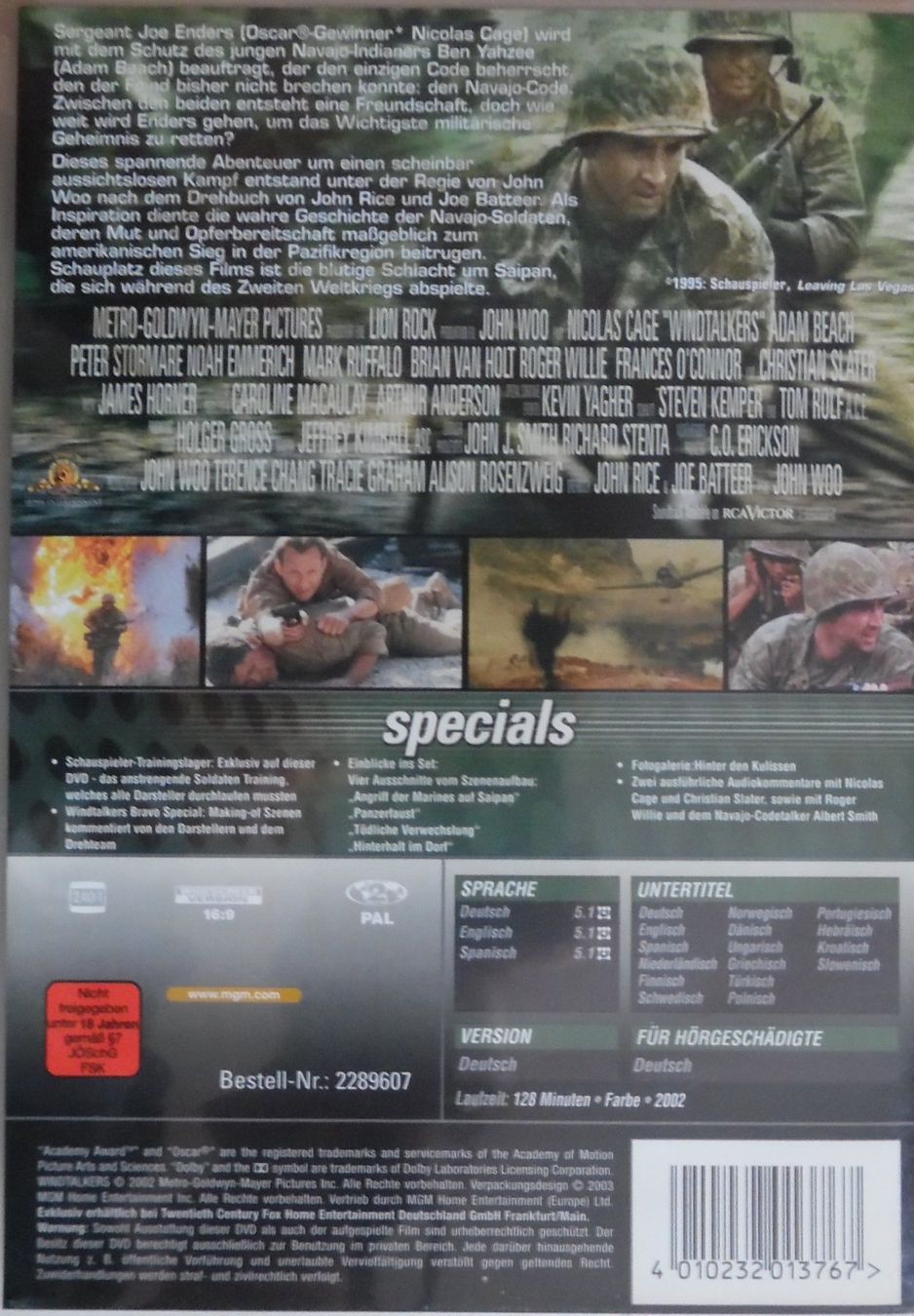 Tutti i DVDs: Windtalkers – Usato da Bellinzona venduto da Luna093 2