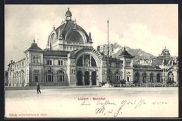 AK Luzern, Bahnhofspartie, 1904