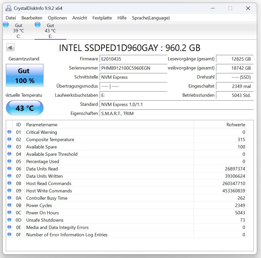 Intel Harddisks: Intel Optane SSD 905P 960GB – Gebraucht aus Meilen von speedliq 2