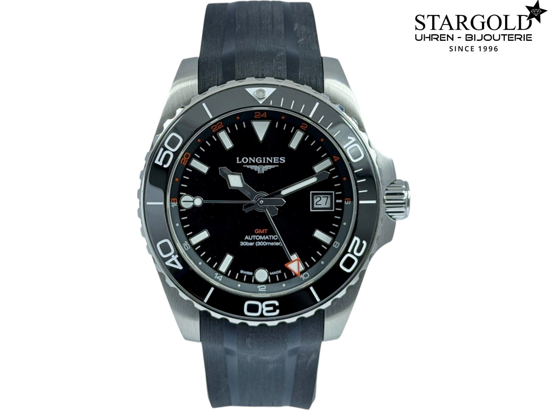 Longines Uhren: Longines HydroConquest GMT 41mm - L3.790.4.56.9 – Gebraucht aus Zürich von Stargold-Uhren