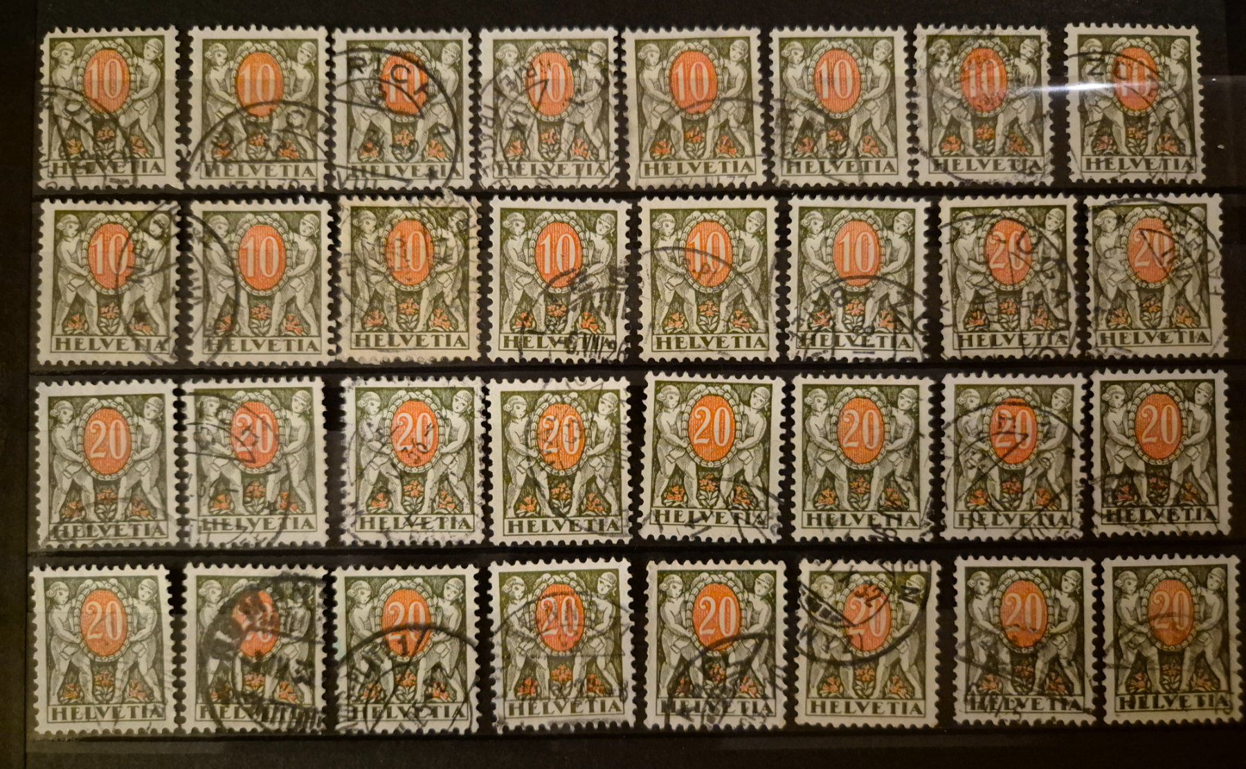 Tutti i francobolli: Lot de timbres taxe CH – Usato da Vionnaz venduto da Rcf1
