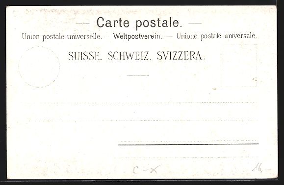 Ansichtskarten: Litho Valangin, Hotel du Château, Stras – Gebraucht aus Berlin von bartko-reher 1