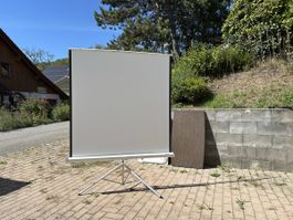 Projektionswand Stativ weiss silber guter Zustand