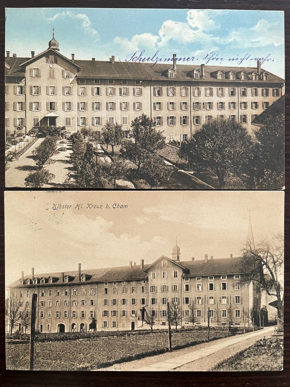 Cartoline postali: CHAM Rathaus, Kirche, Schloss, Heiligkreuz, 8 Ansichtskarten – Usato da Wald ZH venduto da TLILEF 5