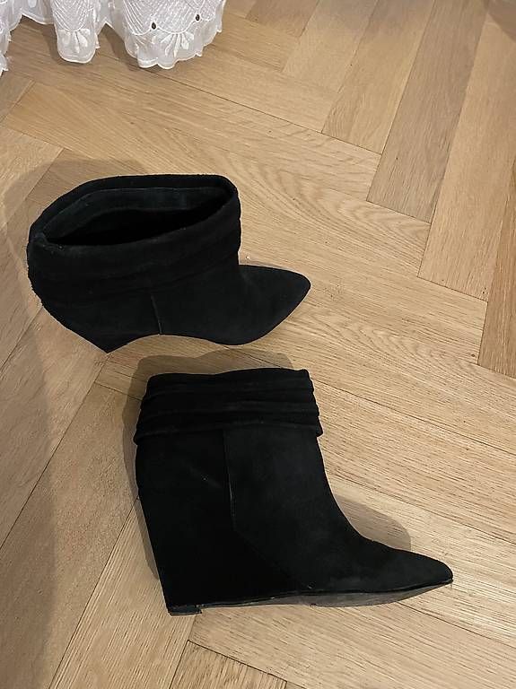 Scarpe da donna: Bottines 38, daim véritable, noir  – Usato da Genève venduto da eva_l6xd